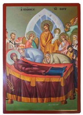 The Dormition of the Theotokos -  A Breathtaking Tapestry of Byzantine Spirituality and Exquisite Detail!